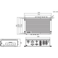 Zeichnung des UNO-247 V2 industriellen IoT Edge Computer von Advantech