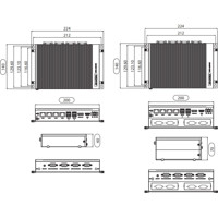 UNO-2484G modularer Automation IPC von Advantech Zeichnung