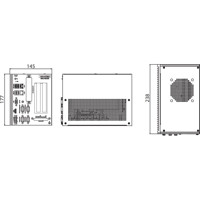 UNO-3272G Intel Celeron J1900 Industrie PC mit 2x PCI/PCIe Erweiterungsslots von Advantech Zeichnung
