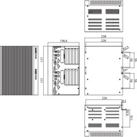 UNO-3285C Embedded Automation IPC mit 2x RJ45 Ports und 4x PCI(e) Slots von Advantech Zeichnung