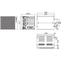 UNO-3285G industrieller Automation Computer mit einem Intel Core i3/i5/i7 Prozessor von Advantech Zeichnung