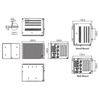 UNO-348-A943A Embedded Automation Computer mit einem Intel Core i9 Prozessor von Advantech Zeichnung