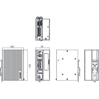 UNO-410 ATEX/IECEx Zone 2 zertifizierter Industrie PC von Advantech Zeichnung