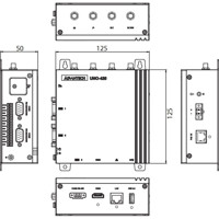 UNO-420 Embedded Automation Computer/IoT Gateway von Advantech Zeichnung