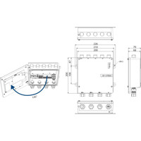 UNO-430 EXP industrielles Gateway mit einem C1D2, IECEx und ATEX-konformen Gehäuse von Advantech Zeichnung