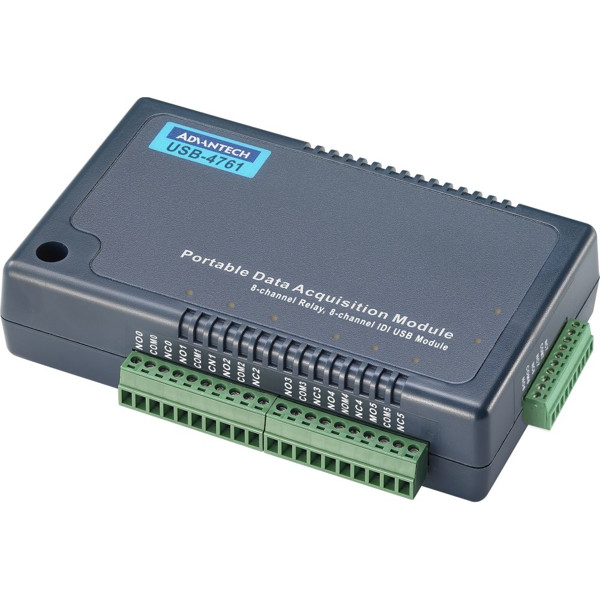 USB-4761 USB Modul mit 8x Relais Ausgängen und 8x isolierten digitalen Eingängen von Advantech