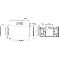 Zeichnung des UTM-755GR 55" 4K UHD Smart Display von Advantech