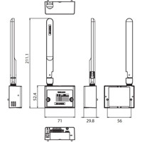 WISE-2200-M LoRaWAN I/O Modul mit einem RS-485 Anschluss und Modbus/RTU von Advantech Zeichnung