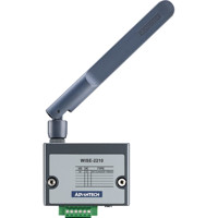 WISE-2210 kompakte IoT LPWAN Sensor Node mit 3x analoge Eingängen für Stormwandler von Advantech mit Antenne Front