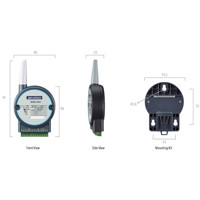 Wise-4051 drahtloses I/O Modul mit 8x digitalen Eingängen und RS485 Anschluss von Advantech Größe