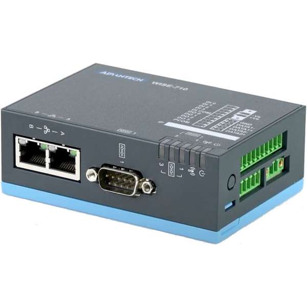 WISE-710 industrielle IoT Gateway mit 4x DI/DOs, 3x seriellen COM und 2x GbE Anschlüssen von Advantech