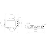 Zeitserver mit Echtzeit Backup Uhr und GNSS Empfänger von Advantech ICR-3231W Zeichnung