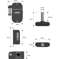 AKCP CTMS Thermal Map Sensor für das Erkennen von Hotspots in Rack Schränken von AKCP Größe