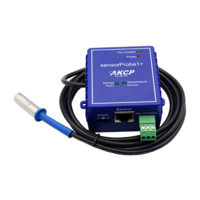 sensorProbe1+ kompakte Überwachungslösung mit einem fix verkabelten Temperatursensor von AKCP