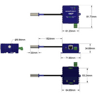 sensorProbe1+ kompakte Überwachungslösung mit einem fix verkabelten Temperatursensor von AKCP Zeichnung