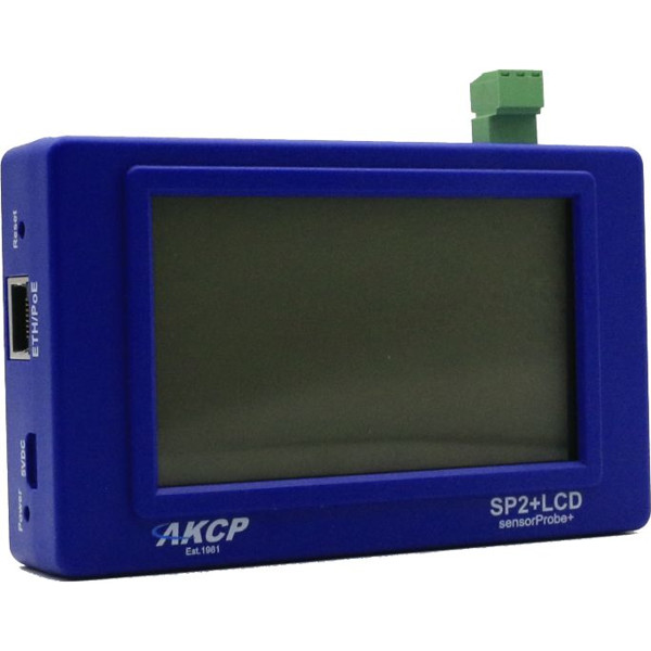 sensorProbe2+ LCD Sensor Monitoring Lösung mit einem LCD Display von AKCP