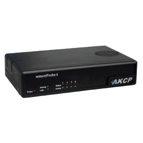 Darstellung einer sensorProbe4 von AKCP zur Überwachung von Serverräumen und Rechenzentren.