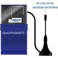 sensorProbeWTS AKCP Wireless Tunnel Server LoRa Gateway mit 4G Modem und Antenne