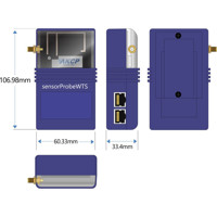 Zeichnung des sensorProbeWTS Wireless Tunnel Server LoRa Gateways von AKCP