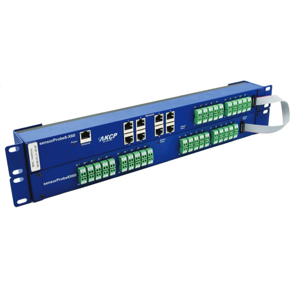 sensorProbe8-X60 Remote Monitoring System mit 8x Sensorports und 60x Trockenkontakten von AKCP