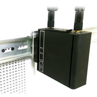 IDG400-0TE01 4G LTE Mobilfunkrouter mit GNSS von Amit auf einer Hutschienen