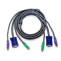 2L-5001P/C von Aten ist ein PS/2-KVM-Kabel mit 1,2m Länge und HDB-Ports zur Grafikübertragung.