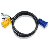 2L-5202A von Aten ist ein Audio-/Video-KVM-Kabel mit 1,8m Länge auf SPHD Konsolenport.