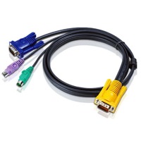 2L-5203P von Aten ist ein PS/2-KVM-Kabel mit HDB-15 Grafikport auf SPHD Konsolenport.