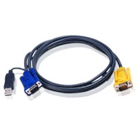 2L-5203UP von Aten ist ein USB-KVM-Kabel mit 3m Länge, HDB-15 Grafik und USB auf PS/2 Konverter.