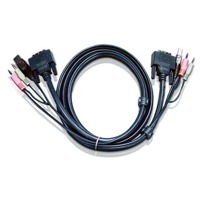 2L-7D02UI von Aten ist ein 1,8m DVI-KVM-Kabel mit Audio und USB.