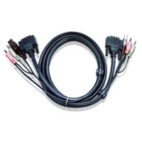 2L-7D03U von Aten ist ein KVM Kabel mit USB, DVI und Audio.