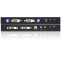 CS604 KVM-Extender von Aten für USB, DVI-Zweischirmsysteme, Audio und RS-232.