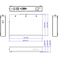 CE610AL USB DVI KVM Extender mit Extreme USB und HDBaseT von ATEN Zeichnung