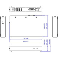 CE610AR USB DVI KVM Extender mit Extreme USB und HDBaseT von ATEN Zeichnung