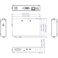 CE611L Mini HDBaseT KVM Transmitter für das Verlängern von DVI, USB, RS-232 und Audio von ATEN Zeichnung