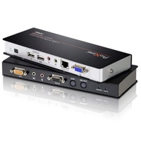 CE790 KVM over IP Extender von Aten für USB, VGA-Grafik, Audio und RS-232 Signale.