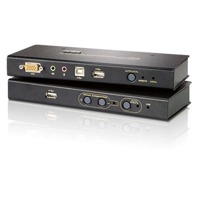 CE800B von Aten ist ein KVM-Extender für VGA-Grafik, USB und Audio mit virtuellem Flas-Datenträger.