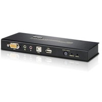 CE800B von Aten ist ein KVM-Extender für VGA-Grafik, USB und Audio mit virtuellem Flas-Datenträger.