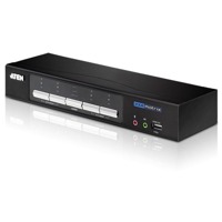 CS0264 von Aten ist ein Kombi-KVM-Switch mit 2x DVI und 2x HDMI Grafik, Tonübertragung und integriertem USB-Hub.