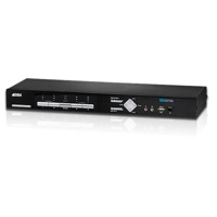 CM1164 - 4 Port Split-Screen KVM Control Center von Aten für DVI-Grafik- und Tonübertragung und integriertem USB-Hub.