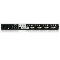 CM1164 - 4 Port Split-Screen KVM Control Center von Aten für DVI-Grafik- und Tonübertragung und integriertem USB-Hub.