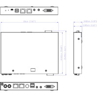 CN9600 1-Lokal/Remote Share Access Single Port KVM over IP Switch von ATEN Zeichnung