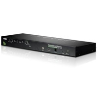 CS1708A von Aten ist ein KVM-Switch für Serverracks mit 8 Ports für USB, PS/2 und KVM.