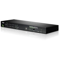 CS1716A von Aten ist ein Rack KVM-Switch mit 16 Ports für USB, PS/2 und VGA-Grafik.