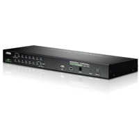 VS1716i von Aten ist ein KVM over IP-Switch mit 16 Ports für PS/2, USB und VGA.