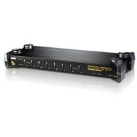 CS1758 von Aten ist ein Rack KVM-Switch mit 8 Ports für USB, PS/2, VGA und Audio.