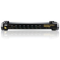 CS1758 von Aten ist ein Rack KVM-Switch mit 8 Ports für USB, PS/2, VGA und Audio.