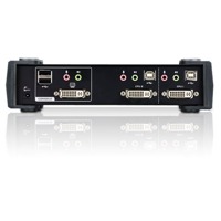 CS1762A von Aten ist ein USB-KVM-Switch mit 2 Ports für DVI-Grafik und Tonübertragung mit USB-Hub.