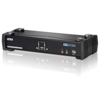 CS1782A von Aten ist ein USB-KVM-Switch mit 2 Ports für DVI-Dual-Link-Systeme mit Tonübertragung und USB-Hub.