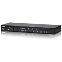 CS1788 von Aten ist ein KVM-Switch für Serverracks mit 8 Ports für USB und Dual-Link-DVI.